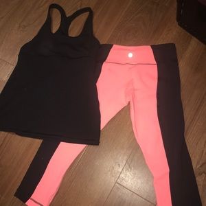 Lululemon Wunder Under Crops And Tank